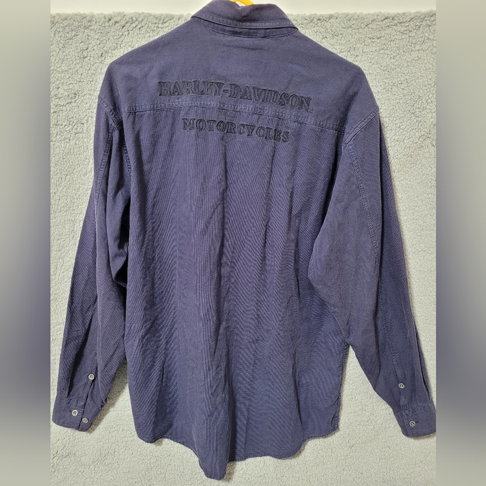 Harley Davidson Long Sleeve Button-Down Shirt Size M Tall